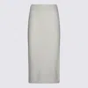 Twinset Ribbed Knit Skirt In Gray