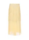 Twinset Midi Skirt In Yellow