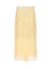 Twinset Midi Skirt In Yellow