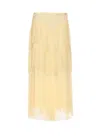 Twinset Midi Skirt In Yellow