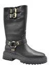 Twinset Sleek Black Boots With Laced Front Detail