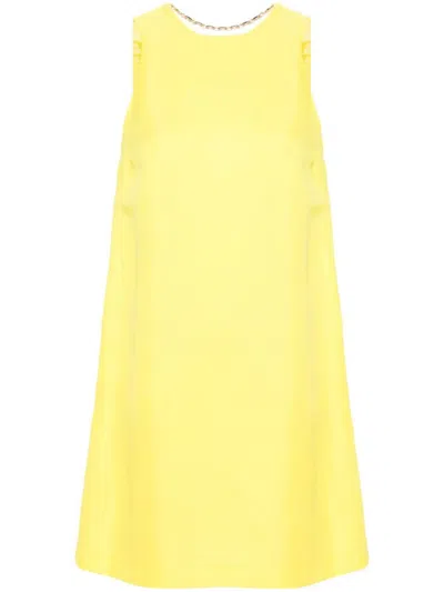 Twinset Sleeveless Dress In Yellow
