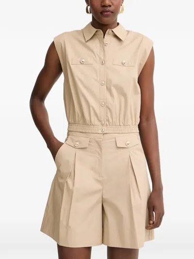 Twinset Sleeveless Elasticated-waist Shirt In Multi