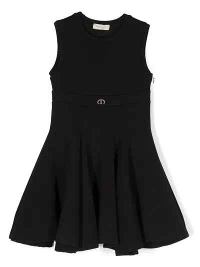 Twinset Kids' Dress Sleeveless Dress In Nero