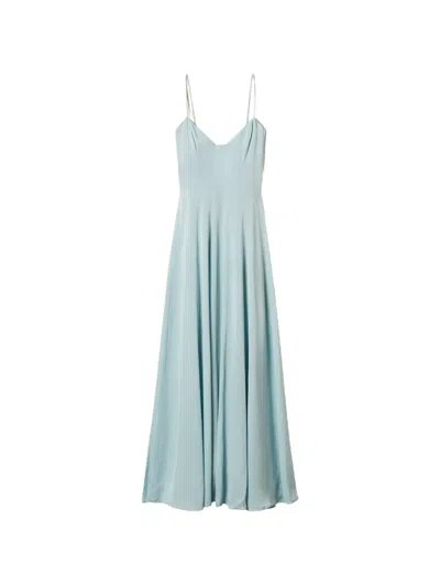 Twinset Sleeveless Maxi Dress In Blue