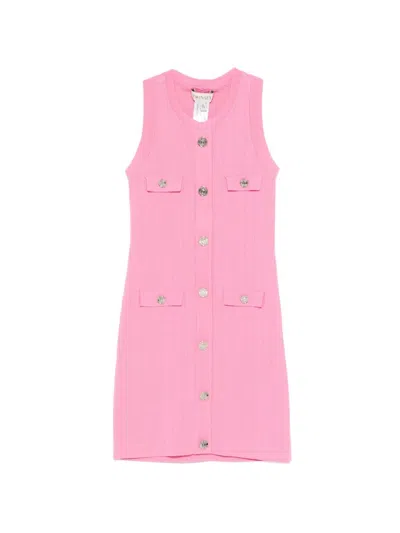 Twinset Kids' Sleeveless Midi Dress In Pink