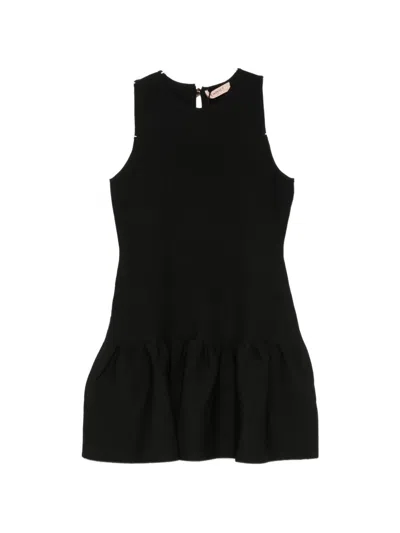 Twinset Sleeveless Mini Dress In Black
