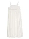 Twinset Sleeveless Plissé Midi Dress In Neutrals
