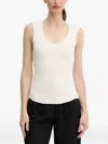 Twinset Sleeveless Ribbed Tank Top In Neutral