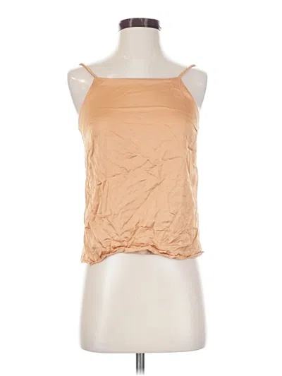 Pre-owned Twinset Sleeveless Top Tan Strapless Neckline Tops