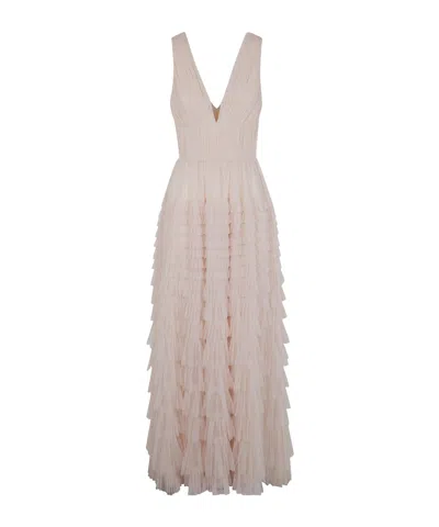 Twinset Sleeveless V-neck Dress In Pink