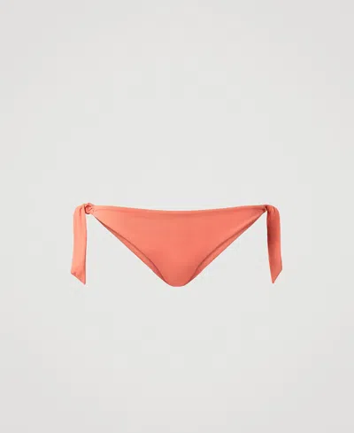 Twinset Slip Brésilien De Bain Avec Nauds In Orange