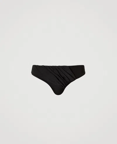 Twinset Slip De Bain Avec Fronces In Black
