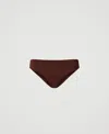 Twinset Bikini Briefs With Oval T In Brown