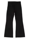 Twinset Slit-ankles Flared Trousers In Black