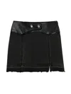Twinset Slit Denim Mini Skirt In Black