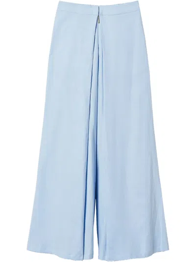 Twinset Slit Trousers In Blue