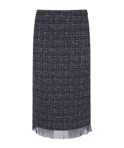 Twinset Slit-detail Skirt In Black
