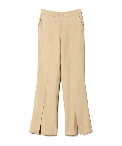 Twinset Slit-hem Straight-leg Trousers In Multi