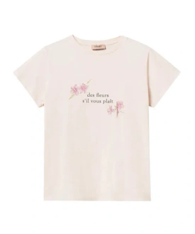 Twinset Slogan Printed T-shirt In Pink