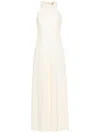 Twinset Slub-texture Jumpsuit In Neutrals