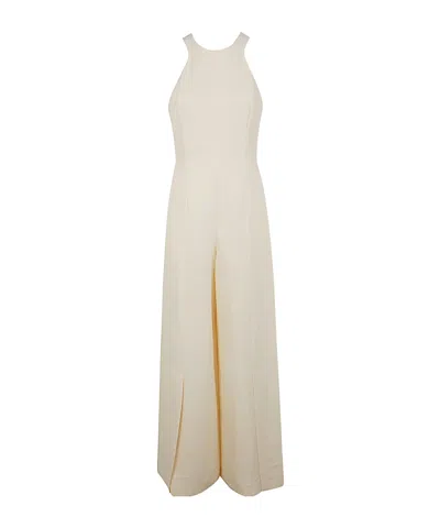 Twinset Slub-texture Jumpsuit In Nude