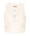 Twinset Short Gilet In White