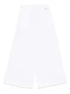 Twinset Kids' Slub-textured Trousers In White