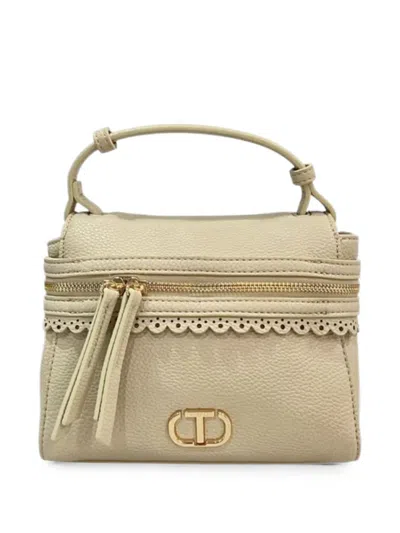 Twinset Small Cécile Shoulder Bag In Neutral