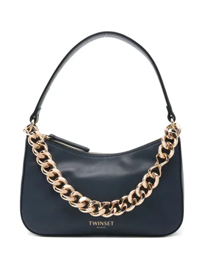 Twinset Small Liliane Shoulder Bag In Blue