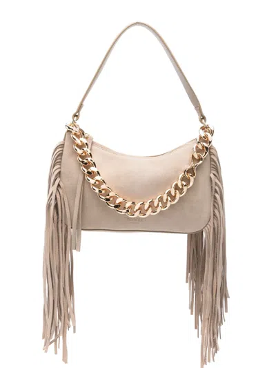 Twinset Small Liliane Shoulder Bag In Neutral