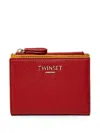 Twinset Small Wallet With Lettering Logo In Red
