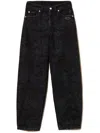 Twinset Snake-print Jeans In Black