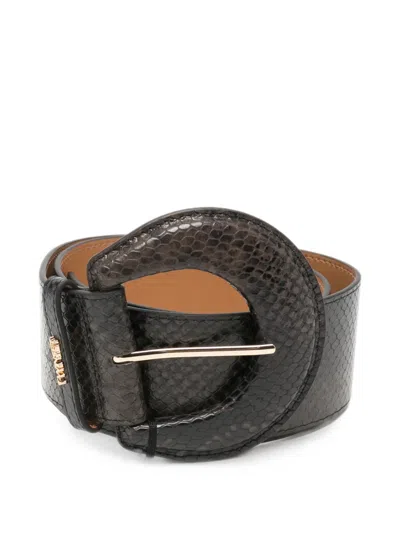 Twinset Snake-effect Buckle-fastening Belt In Multi