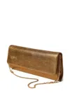 Twinset Snakeskin-effect Chain Shoulder Bag In Brown