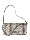 Twinset Snakeskin-print Crossbody Bag In Neutrals