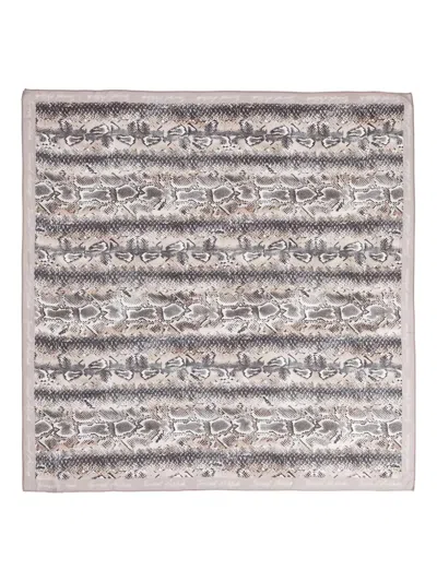 Twinset Snakeskin-print Scarf In Multi
