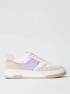 Twinset Colour-block Leather Sneakers In Lavendel