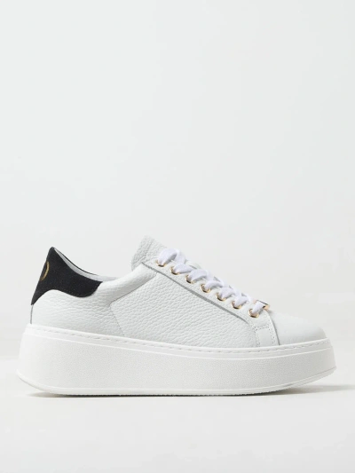 Twinset Two-tone Leather Low-top Sneakers In White 1