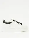 Twinset Leather Platform Sneakers In White