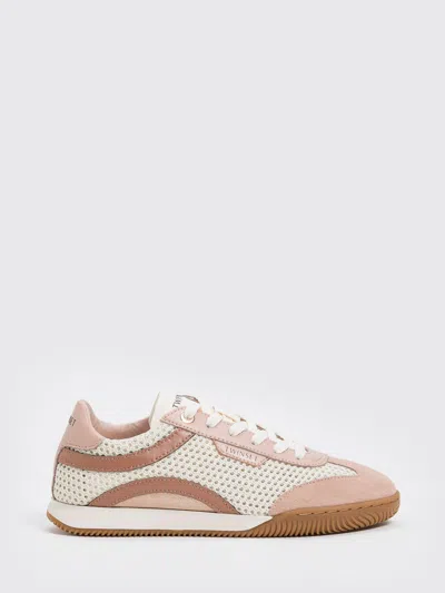 Twinset Leather And Mesh Sneakers In Multi