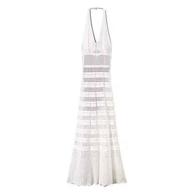 Twinset Snow Long Knitted Dress In White