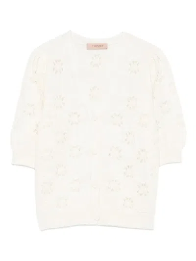 Twinset Twin-set Snow White Wool Sweater