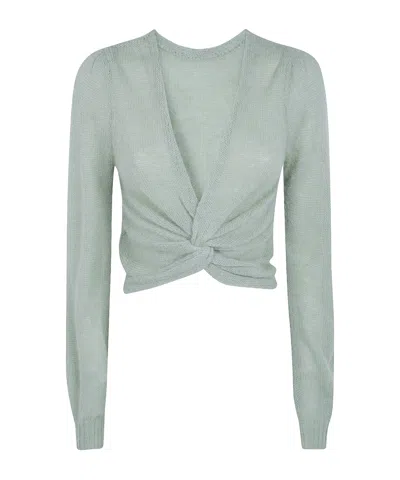 Twinset Solid-color Double-knit Top In Multi