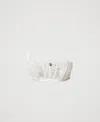 Twinset Soutien-gorge Bandeau En Tulle Avec Broderie In White