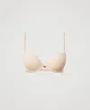Twinset Soutien-gorge Push-up Avec Tulle In Gray