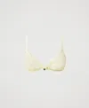 Twinset Soutien-gorge Triangle En Tulle Avec Oval T In Yellow