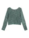 Twinset Speckled Boat-neck Sweater In Green