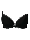 Twinset Spotted Tulle Push-up Bra In Black