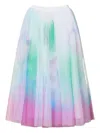 Twinset Sprayed-effect Tulle Full Skirt In White